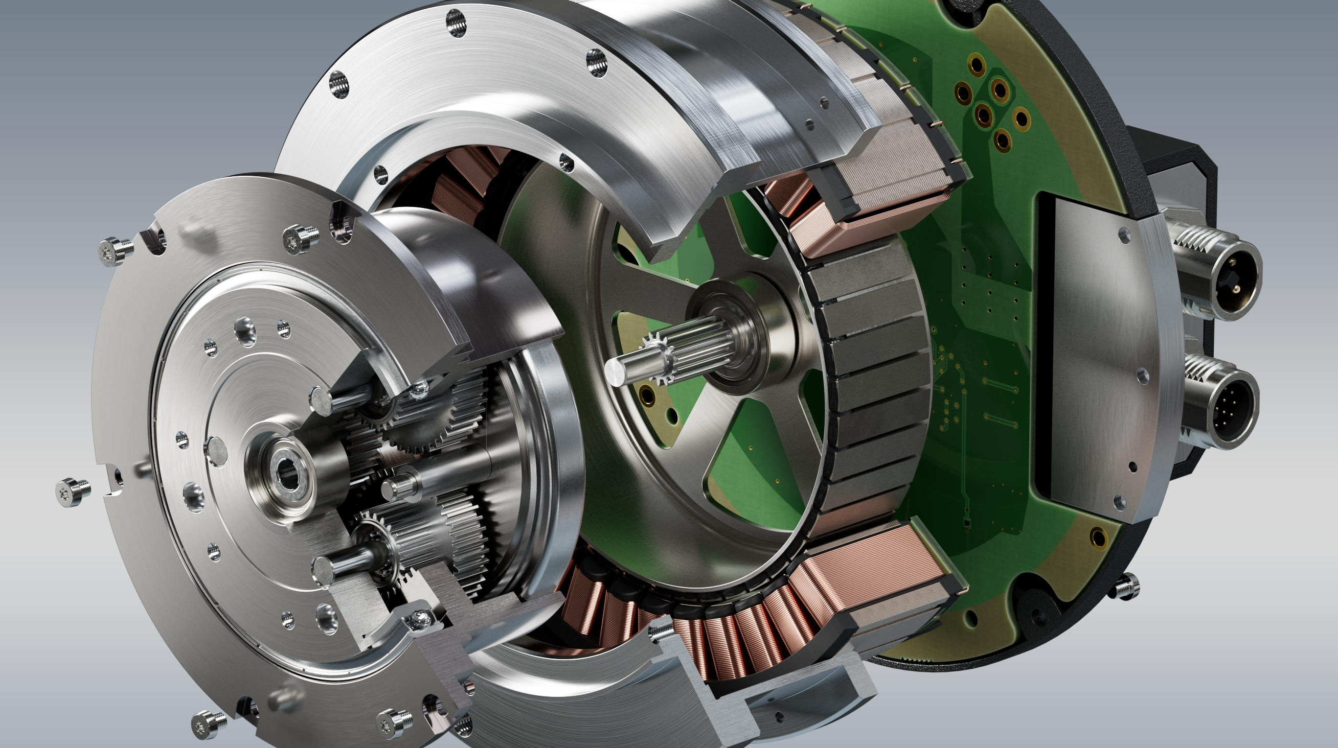 FAULHABER BXI Motor – Cross-Section Visualization