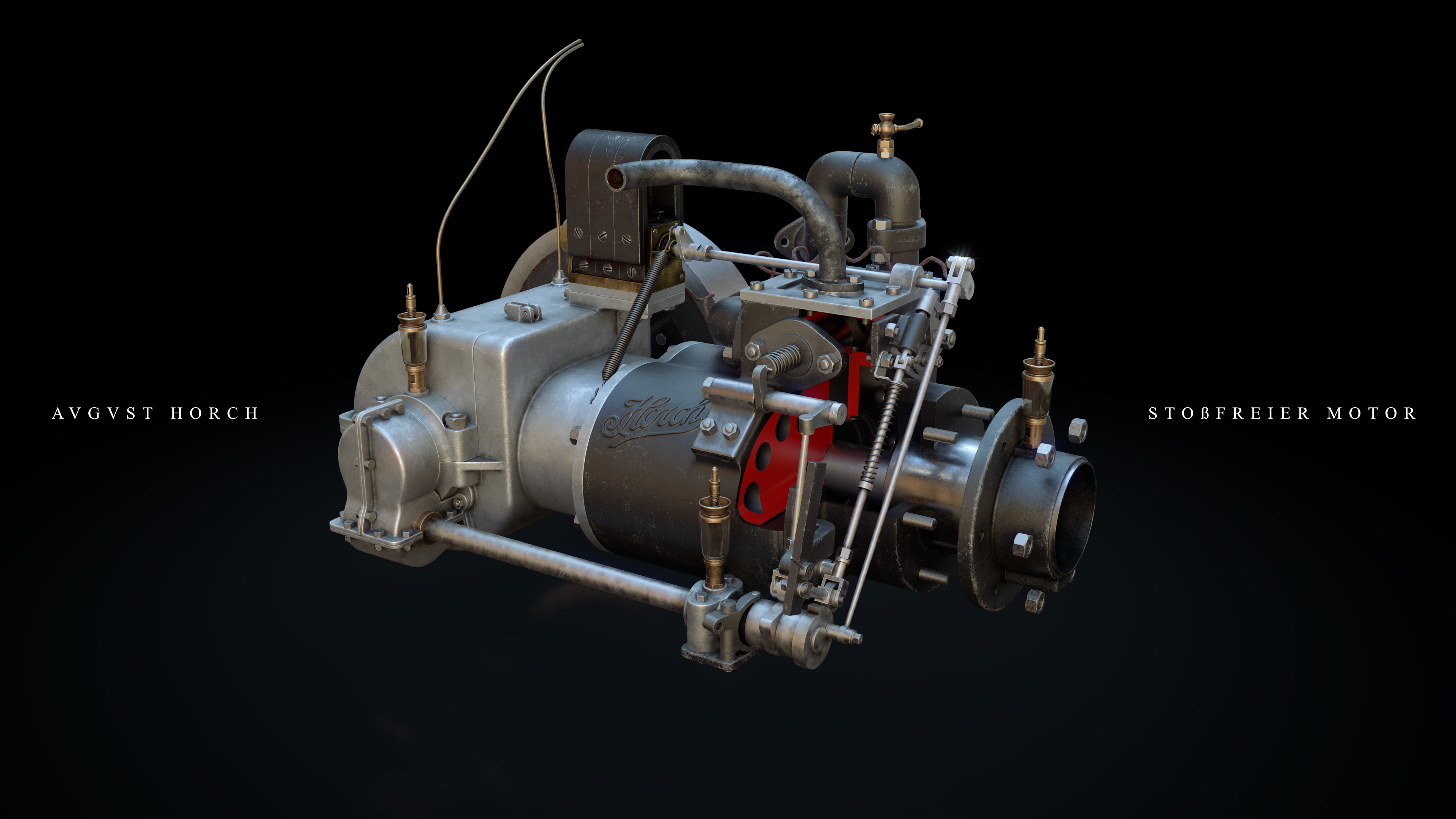 Horch Engine – Interactive 3D Museum Model by THEAFOX for Audi museum mobile