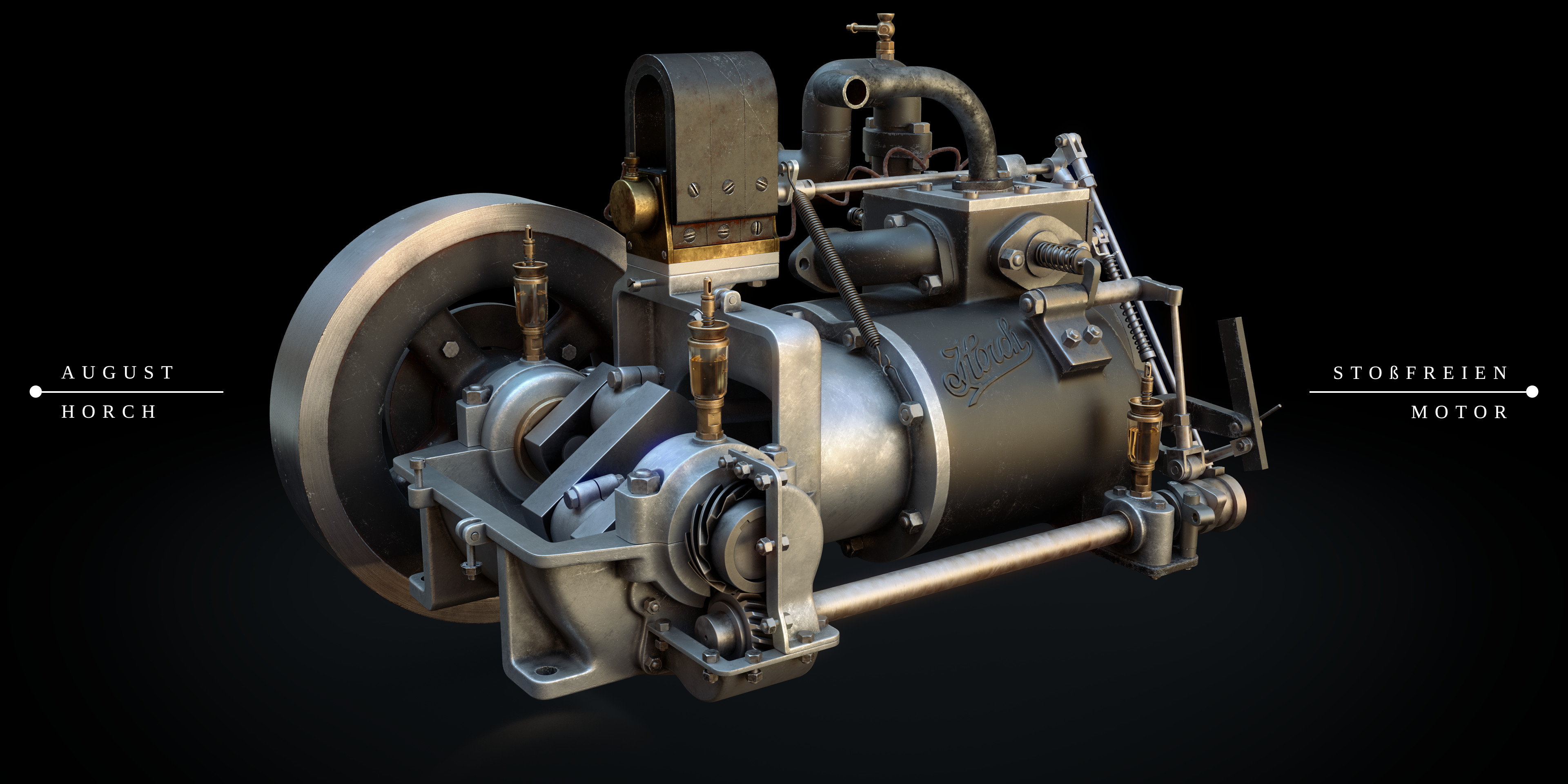 Horch Engine – 3D component detail view