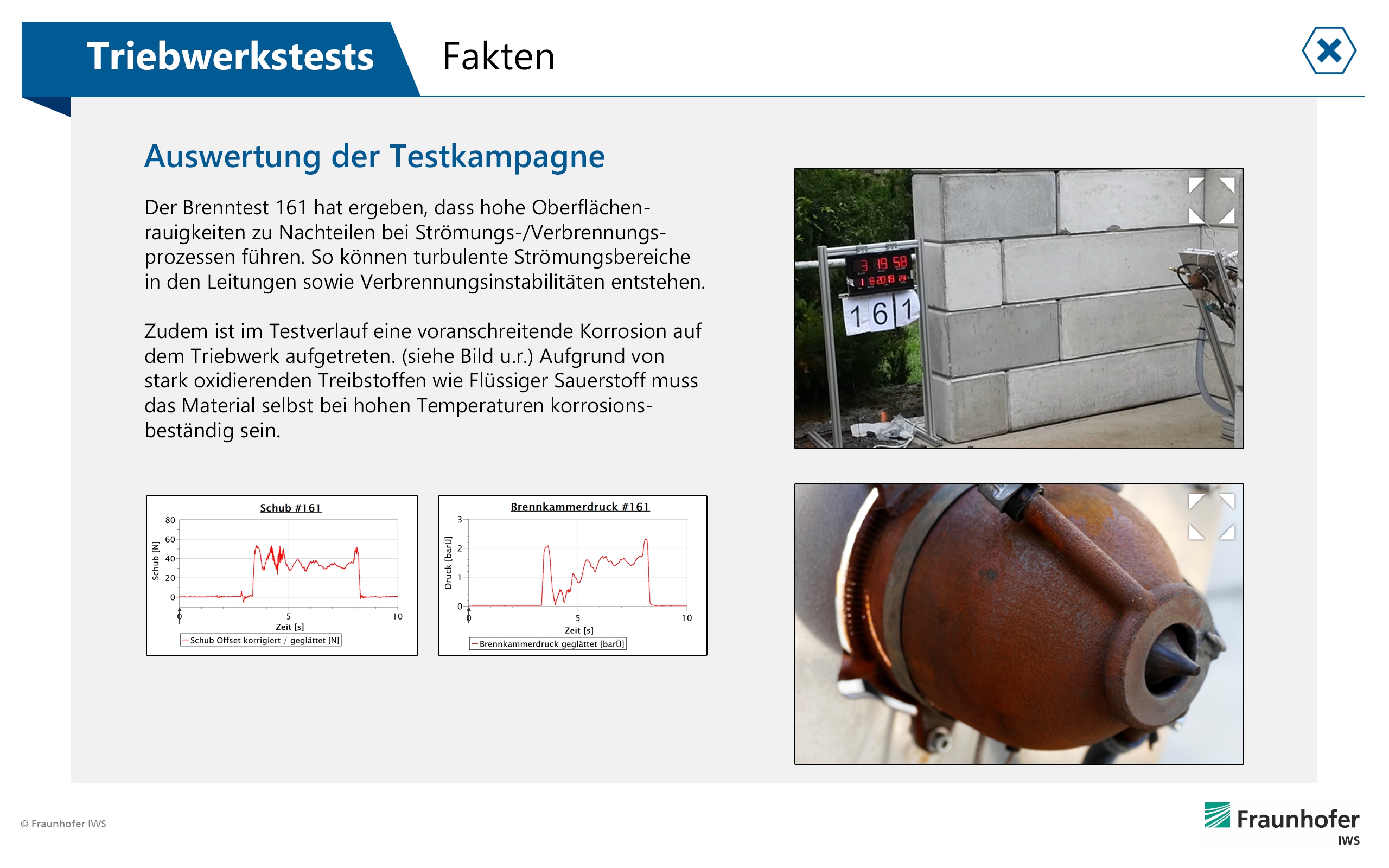 Fraunhofer IWS – Aerospike AR app engine test results info slide