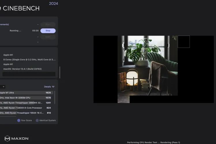 Maxon Cinebench 2024 – 3D Benchmark Scene created by THEAFOX